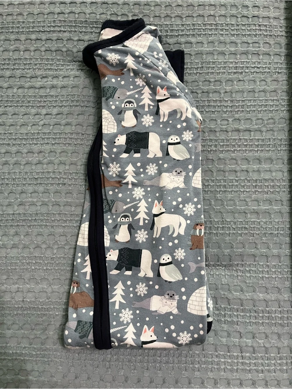 Toddler Gray Woodland Animal Footed One-Piece Pajamas